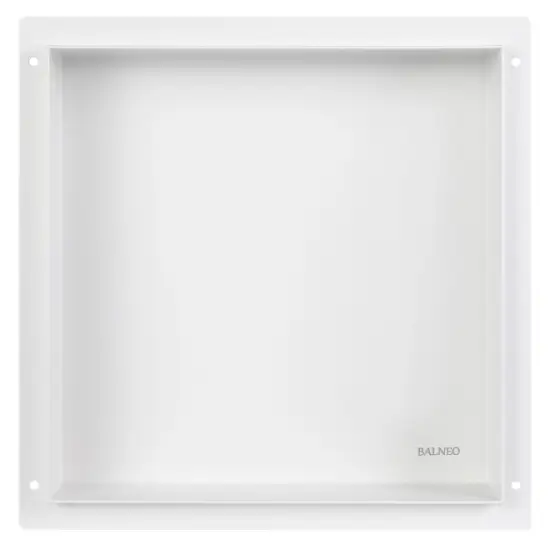 Półka wnękowa Wall Box 30 x 30 x 10 cm biała stal nierdzewna bez kołnierza